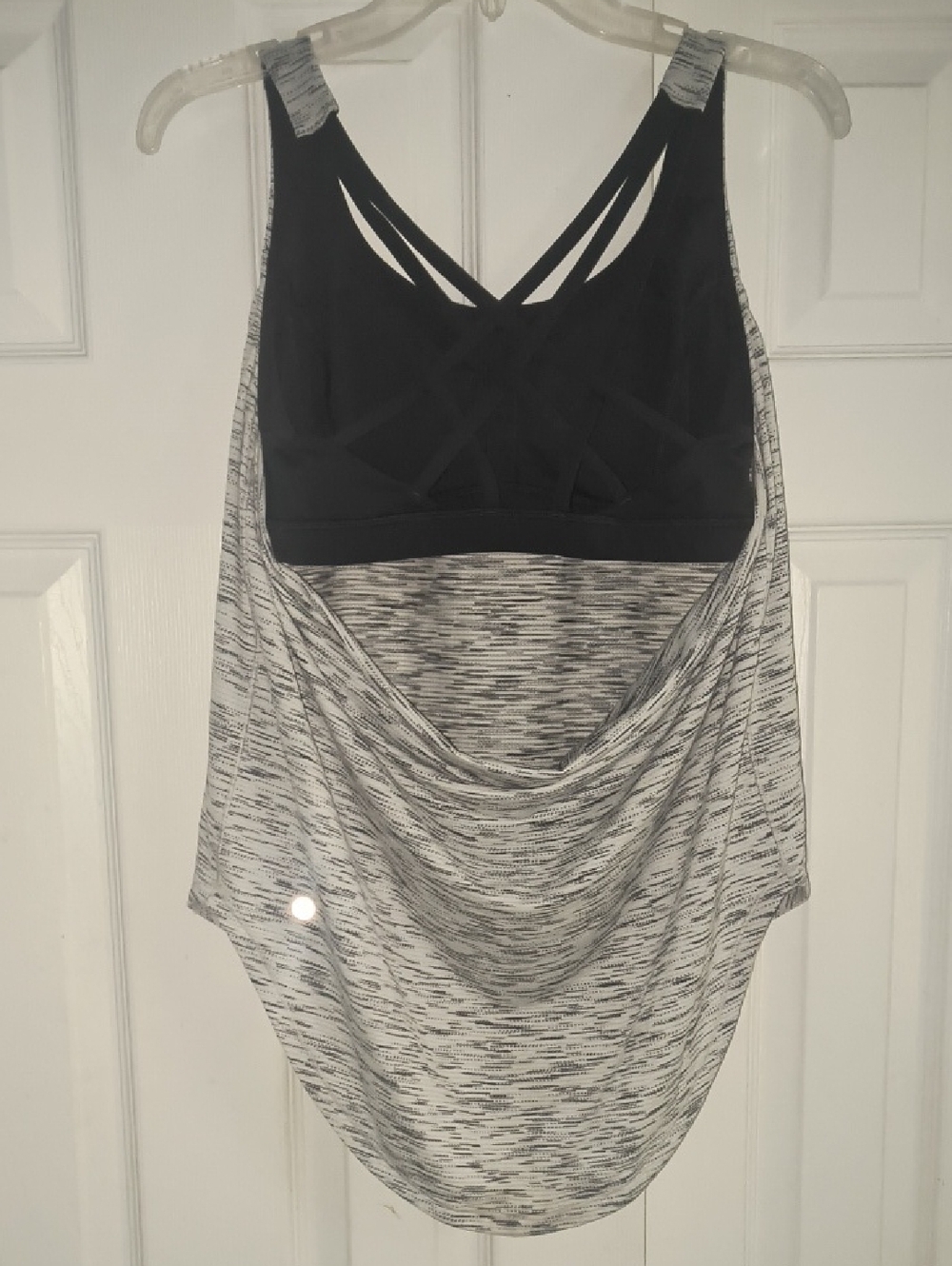 Lululemon Free To Be Serene Tank Size 10 Tiger Space Dye Black White / Deep Coal - Picture 4 of 7